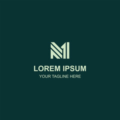 Modern professional geometric letter M logo design with Creative Illustration