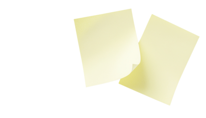 Two pale yellow rectangles are shown with soft edges in a bright white space background object on white and png