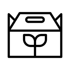 eco friendly packaging line icon