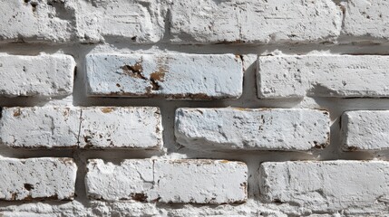 White brick wall texture with weathered appearance