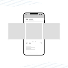 Modern Social Media Carousel Template for Mobile App Interface and Content Design