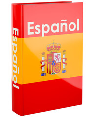 Spanish language textbook, transparent background