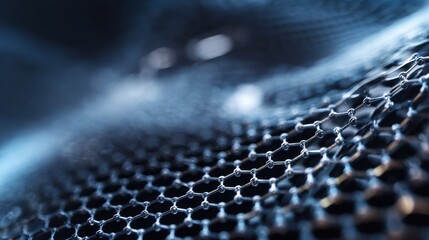 Close-up molecular structure of advanced material