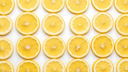 Vibrant lemon slices radiating freshness and inviting visual appeal