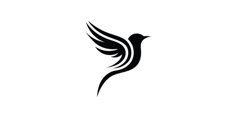 Obraz premium Abstract Clean Bird Icon Minimalist Vector Illustration