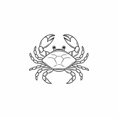 crab on white background vector
