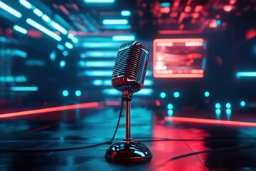 Retro microphone stage
