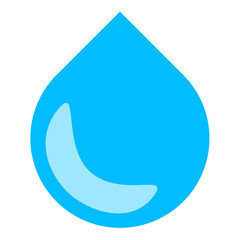 Bue water drop icon isolated on transparent background