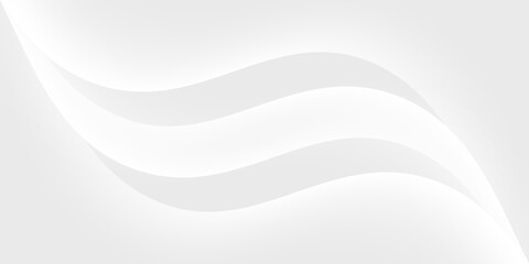 Abstract minimalist white and gray curve modern background.