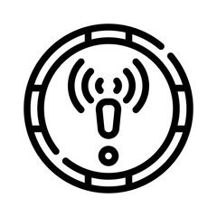 microwave radiation line icon