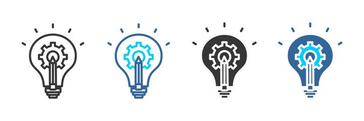 creativity icon set multiple style collection  © Novary