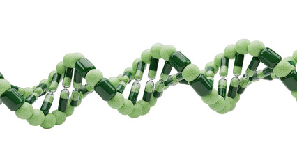DNA helix formed by pills and capsules