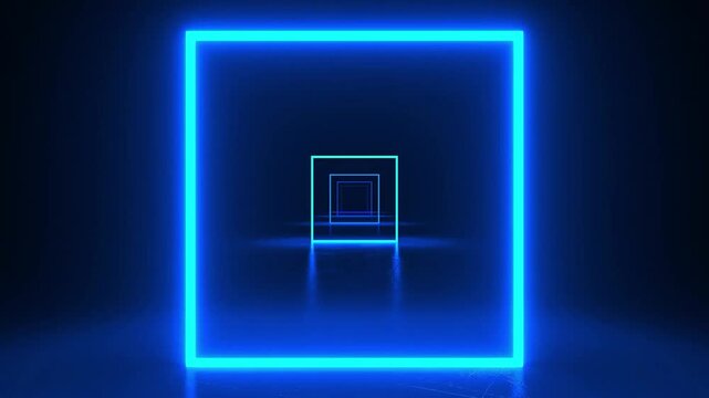 glowing blue line black background video 4k