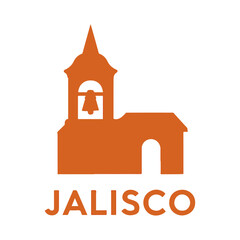 Jalisco Mexico Church Silhouette Icon