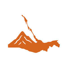 Colima Mexico Volcano Silhouette Icon
