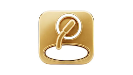 Golden Medicine Capsule Icon