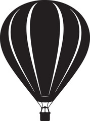 Obraz premium Hot Air Balloon Silhouette – Balloon Vector Black on White