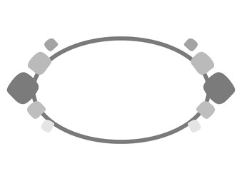 角丸四角形が並ぶスタイリッシュなモダンな幾何学オーバルフレーム・テクノロジーや未来感を演出