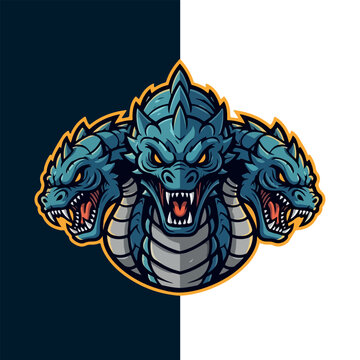 Hydra Beast Esport Mascot Logo Vector