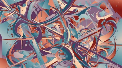 Vibrant Abstract Art With Swirling