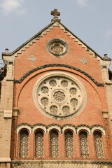 Fototapeta premium Side transept of the Notre-Dame Cathedral Basilica of Saigon. Ho Chi Minh city. Vietnam.