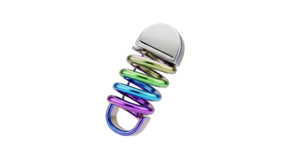 Colorful Spiral Spring with Chrome Clasp