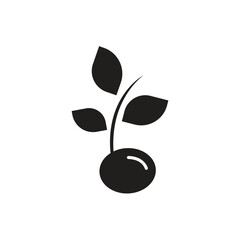 sprout   logo icon illustration flat 