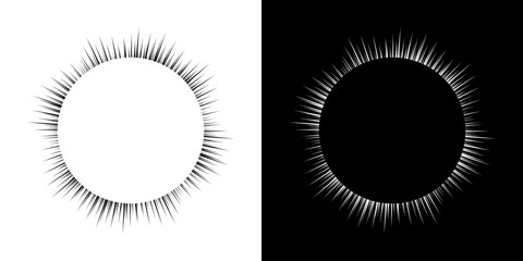 Fototapeta premium Dynamic abstract spiral sound wave rhythm lines. Circular spiral sound wave rhythm of lines. Circular futuristic abstract lines, black and white background.