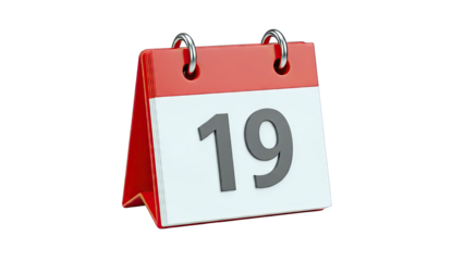 Desk Calendar Showing the 19th