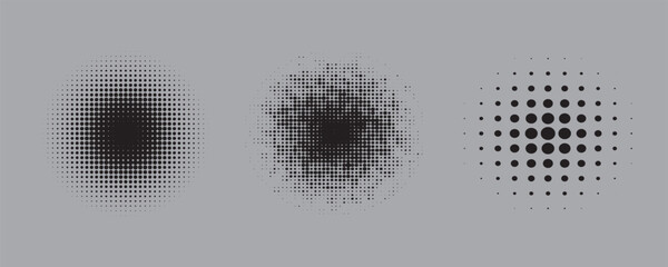 Black concentric circle set. Sonar or sound wave ring collection. Dotted and linear epicentre, target, radar icon concept. Ripple radial signal or vibration elements. Vector line and halftone symbols