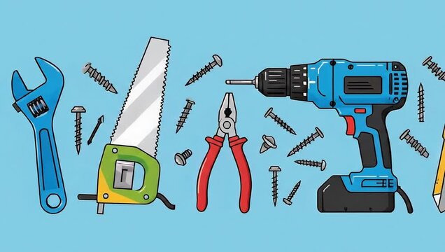 Hand Tools Illustration - A Comprehensive Overview for DIY Enthusiasts.