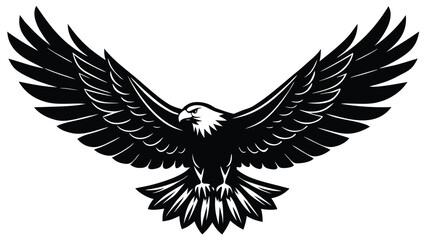Fototapeta premium Majestic Eagle in Flight Silhouette