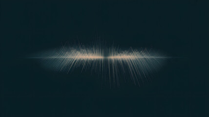 Abstract digital sound wave or data visualization with glowing particles on a dark background, representing technology and audio..png