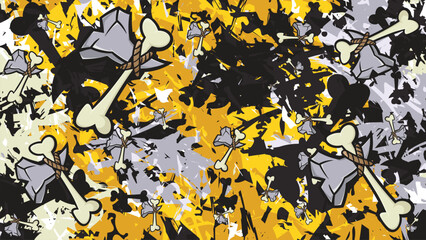 Abstract Primitive Stone Age Axe Grunge Pattern Background Vector