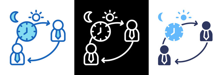 Obraz premium Job Shift triplestyle icon