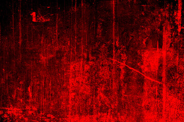 red bloody backdrop, dirty blood scratch grunge for horror crime scene scary wall for background.