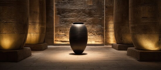 Ancient Vase in Dramatic Lighting.