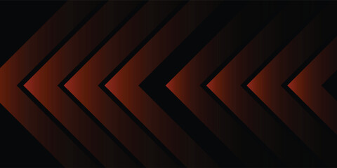 Abstract futuristic design dark black background with red arrow geometric 3D background overlap pattern layer on dark background. with a modern concept style