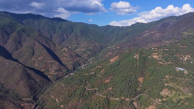 Drone flight above one of the most populated zones of the Valley of Mexico, ecatepec