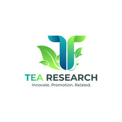 Tea Research Logo Design Vector