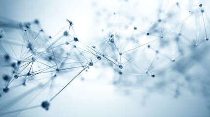 a futuristic digital network of interconnected blue nodes and lines in a hightech design