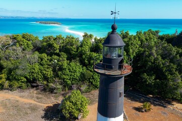 Nosy Iranja off Madagascar is a paradise archipelago of two islets -Iranja Be and Iranja Kely-View from the lighthouse on the big island