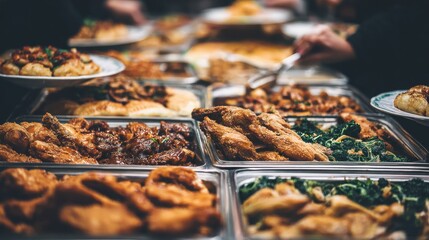 vibrant outdoor market with diverse selection of delicious street food offerings