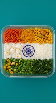 彩り豊かなインドの旗、食卓に (Irodori yutakana Indo no hata, shokutaku ni)