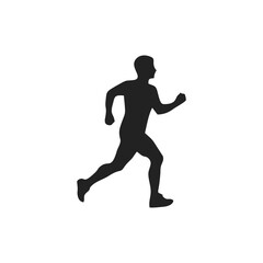 Silhouettes people running