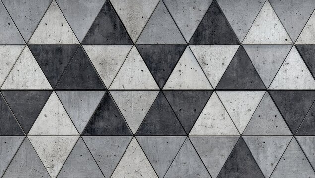 Abstract geometric wall pattern of triangles - Powered by Adobe