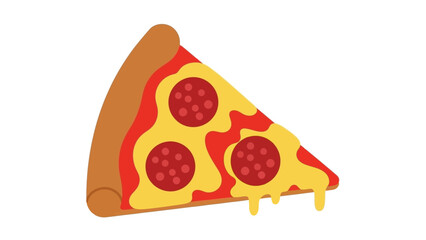 Delicious Pepperoni Pizza Slice with Melted Cheese and Crispy Crust