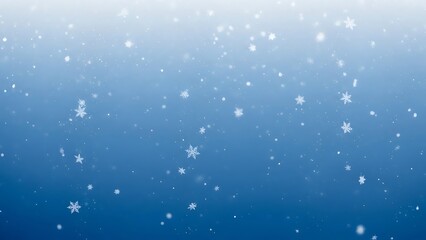 Obraz premium Snowflakes Falling on Blue Gradient Background falling snow blue background 2