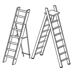 Wooden ladders in parallel © Gf