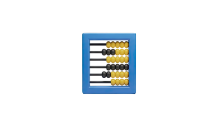 Blue Abacus with Yellow and Black Beads